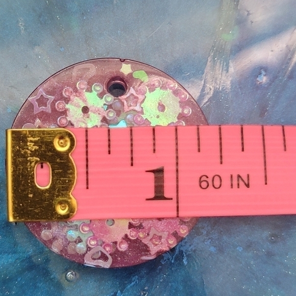 NEW Handmade Resin Pink Multicolored Pendant Charm - Picture 3 of 4